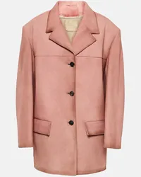 Prada Jacke aus Veloursleder Pink