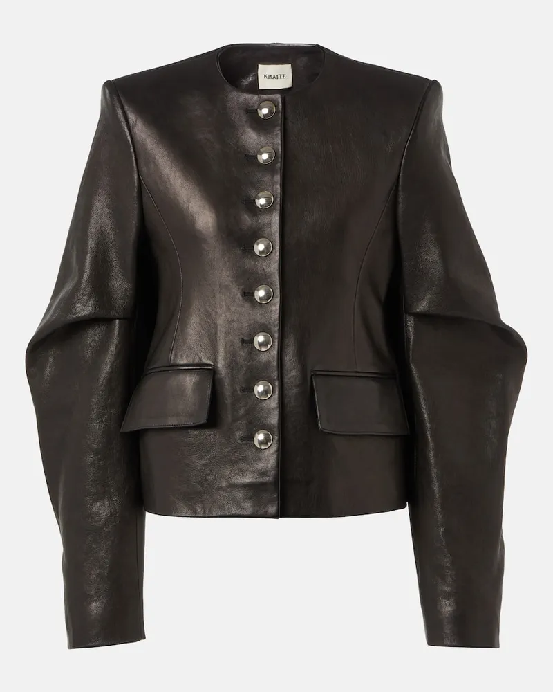 KHAITE Jacke Darlman aus Leder Schwarz