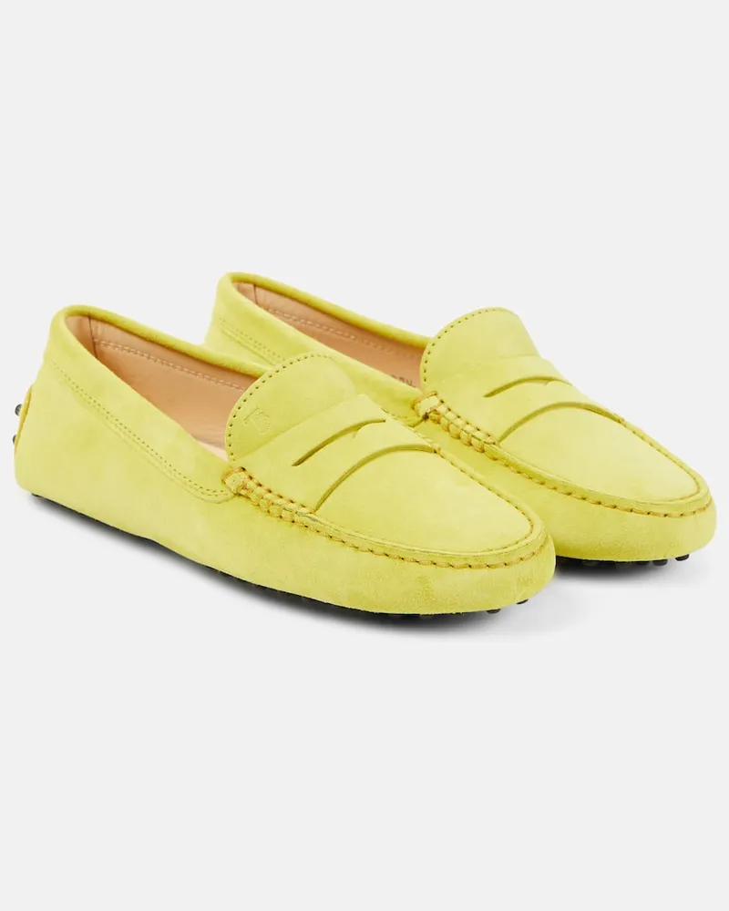TOD'S Mokassins Gommino aus Veloursleder Gelb