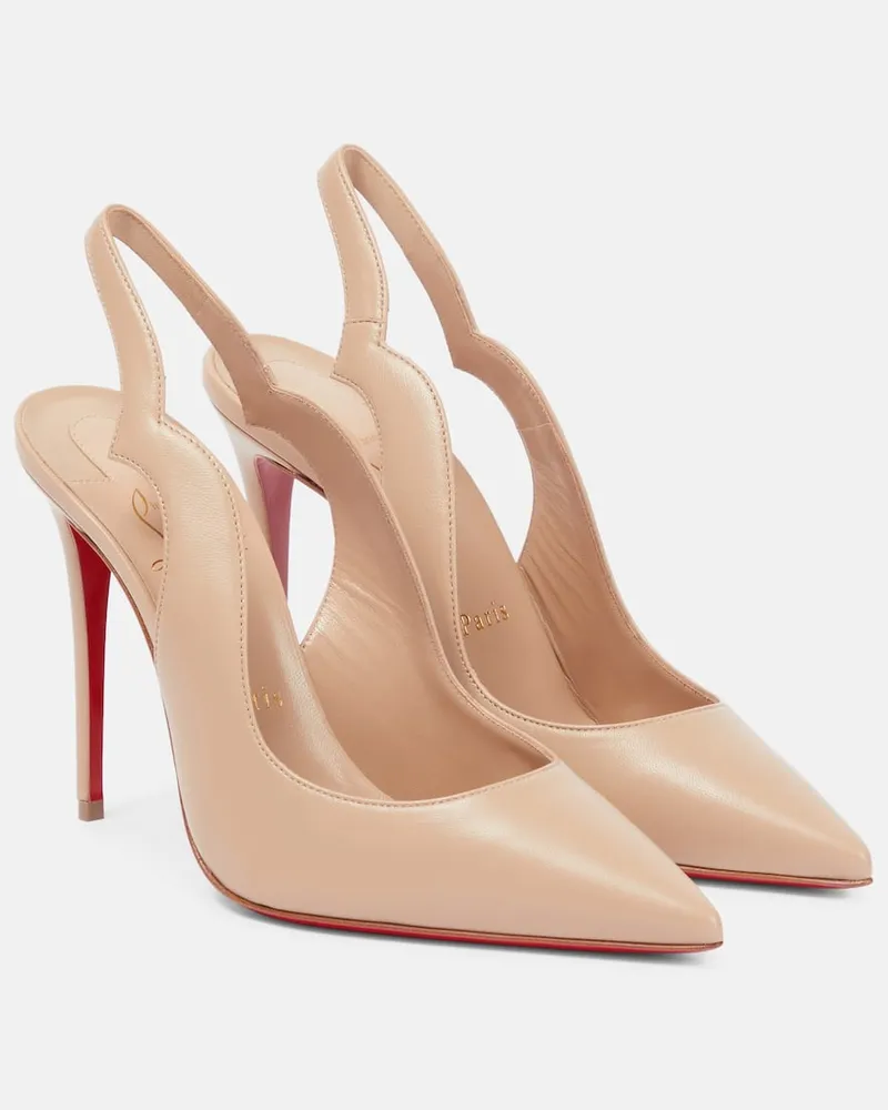 Christian Louboutin Nudes Slingback-Pumps Hot Chick aus Leder Neutral