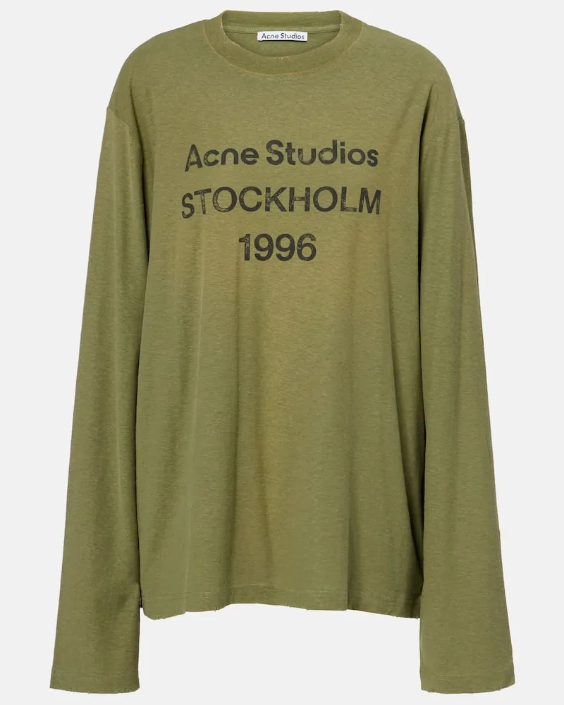 Acne Studios T-Shirt aus Baumwolle und Hanf Grün
