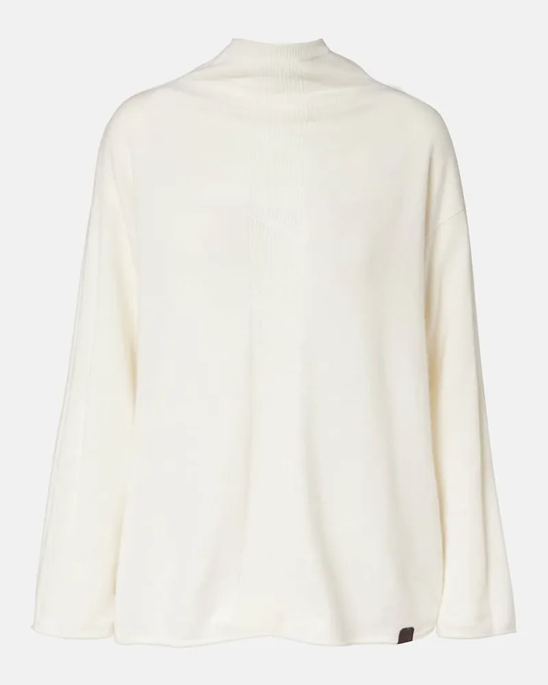 Max Mara Pullover Mantide aus Kaschmir Weiß