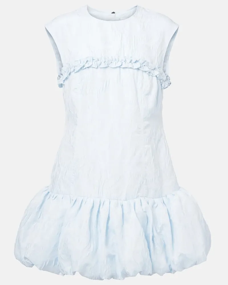 Ganni Minikleid aus Jacquard Blau