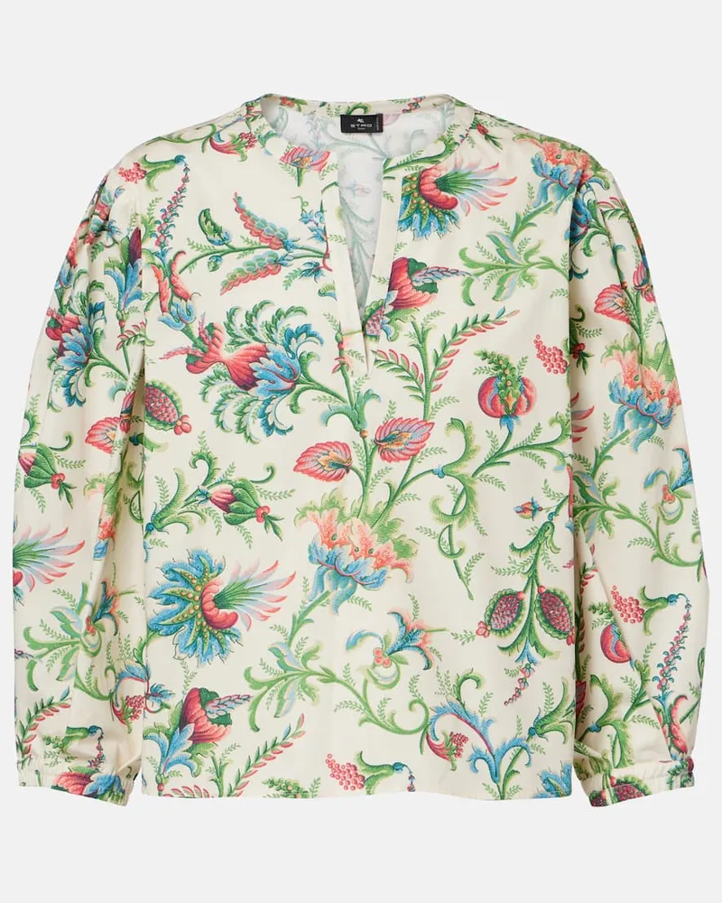 Etro Top aus Baumwolle Weiß