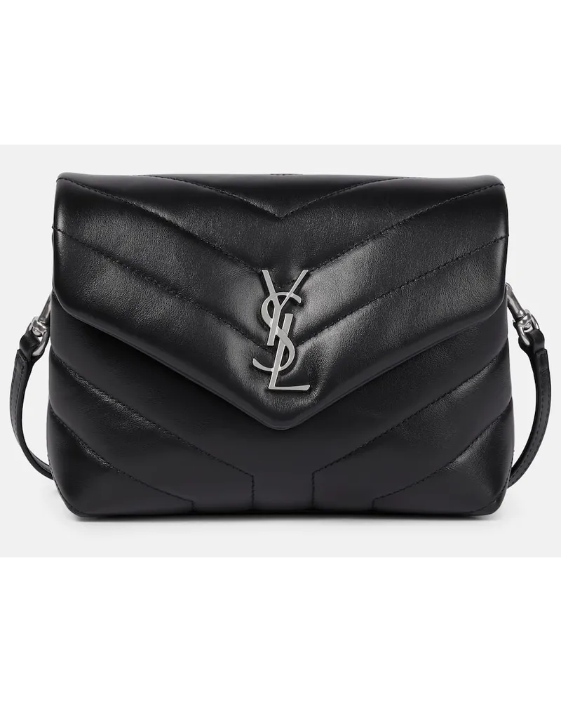 Saint Laurent Schultertasche Loulou Toy aus Leder Schwarz
