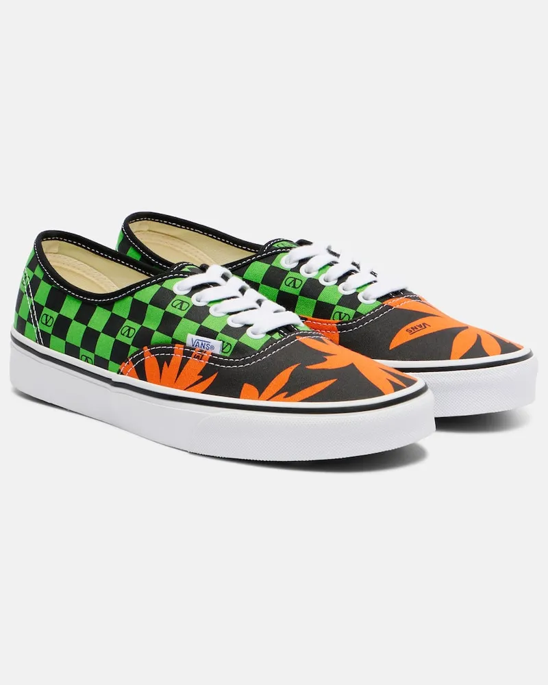 Valentino Garavani und Vans Bedruckte Sneakers VLogo Grün