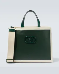 Valentino Garavani Tote VLogo aus Canvas Gruen