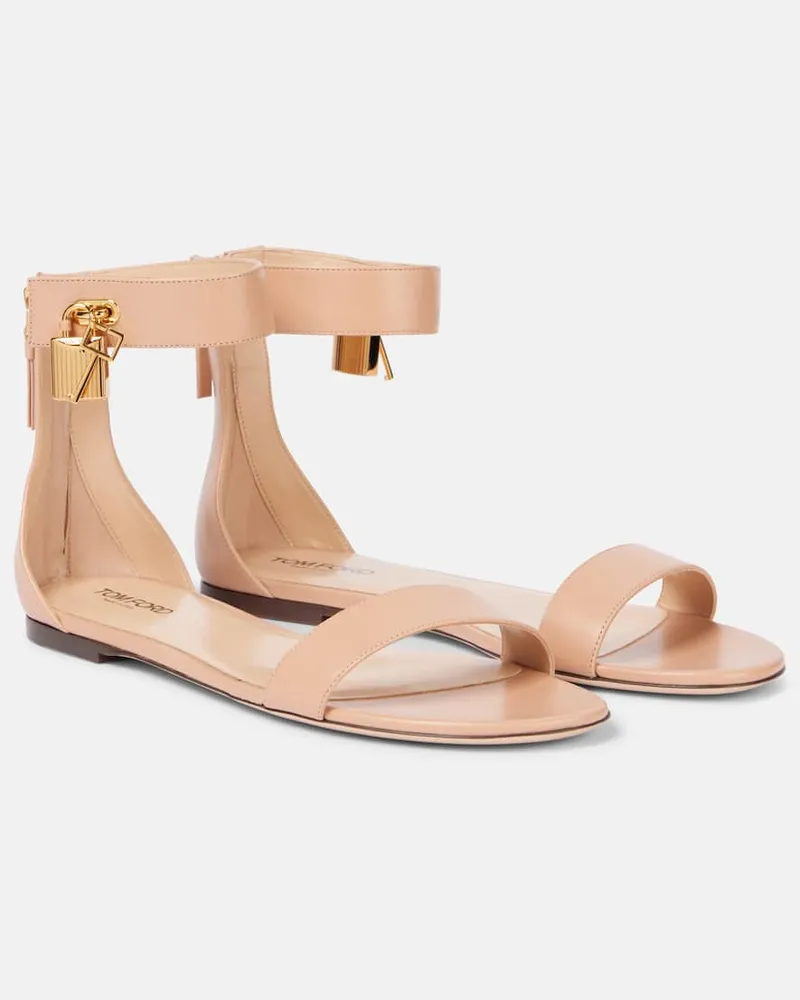 Tom Ford Sandalen Padlock aus Leder Pink