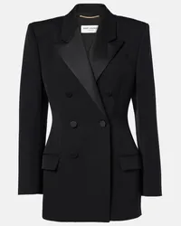 Saint Laurent Blazer aus Wolle Schwarz