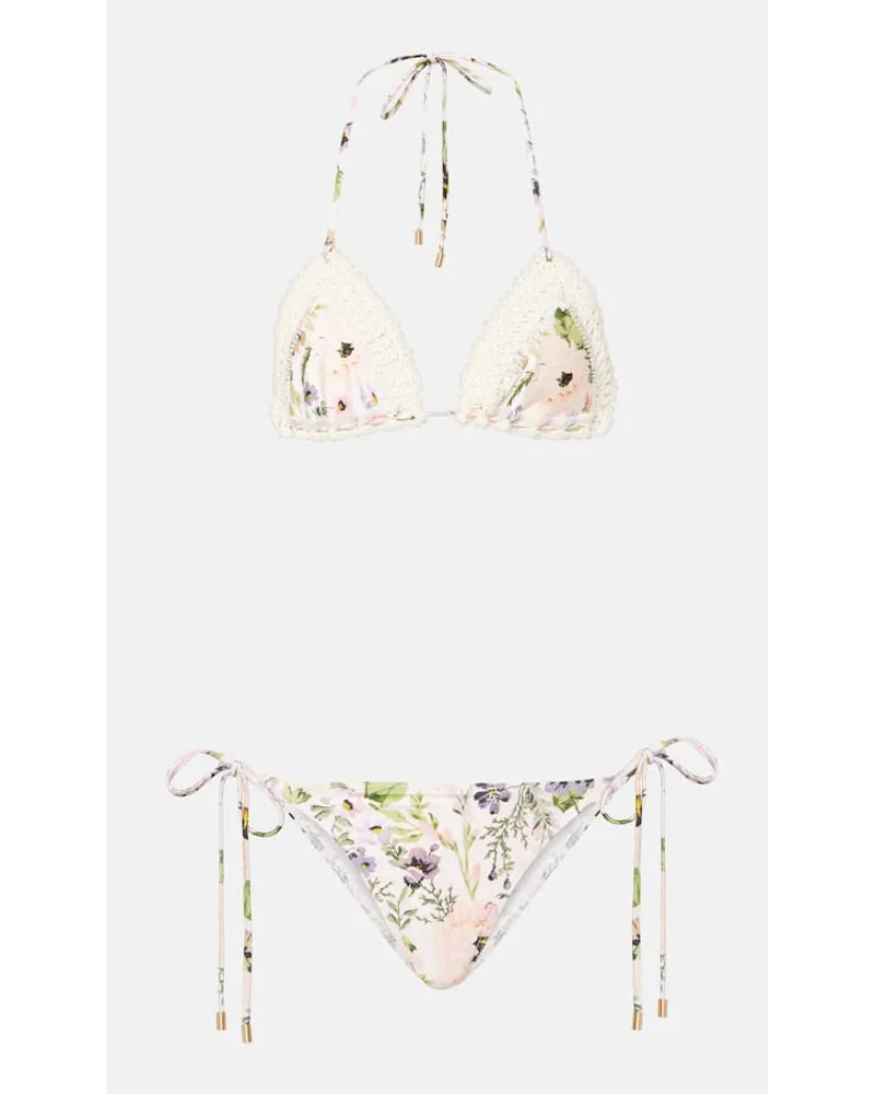 Zimmermann Bedruckter Bikini Halliday aus Haekelstrick Multicolor