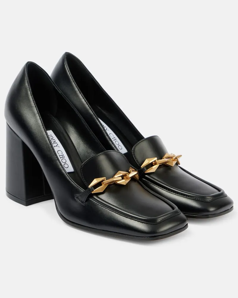 Jimmy Choo Loafer-Pumps Diamond Tilda 85 aus Leder Schwarz