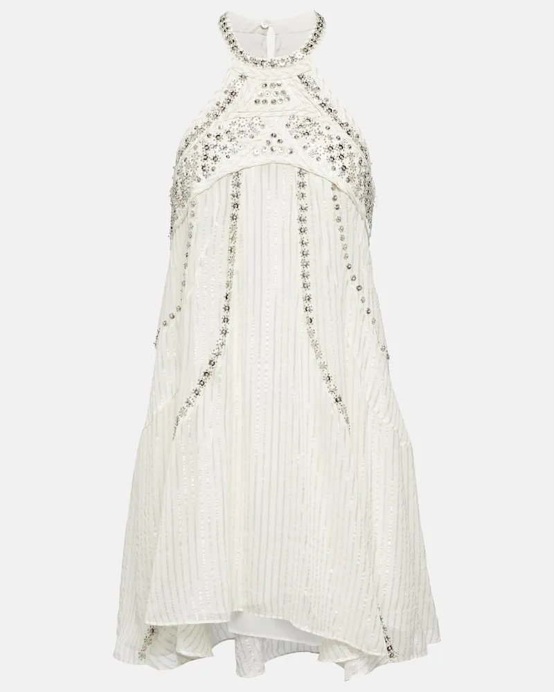 Isabel Marant Minikleid Orfra aus einem Seidengemisch Weiß