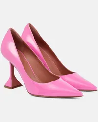 Amina Muaddi Pumps Ami aus Lackleder Pink