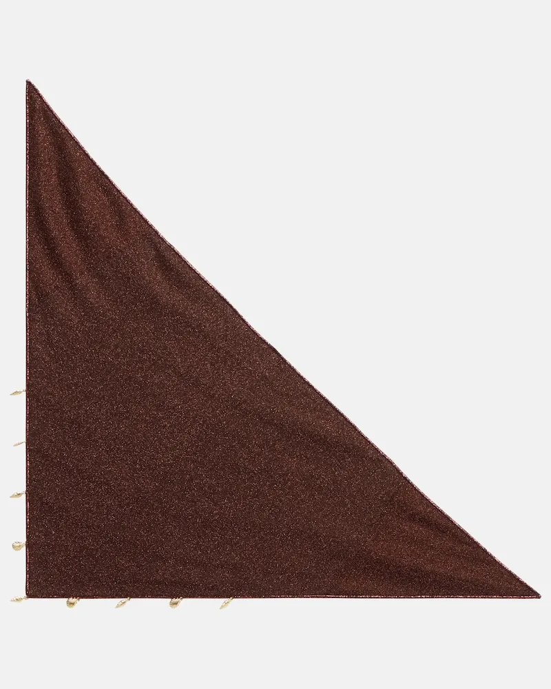 Oséree Oséree Verzierter Schal Lumière Braun