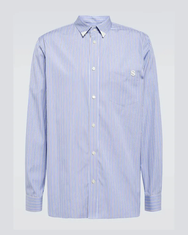 Sacai Hemd Thomas Mason aus Baumwolle Blau