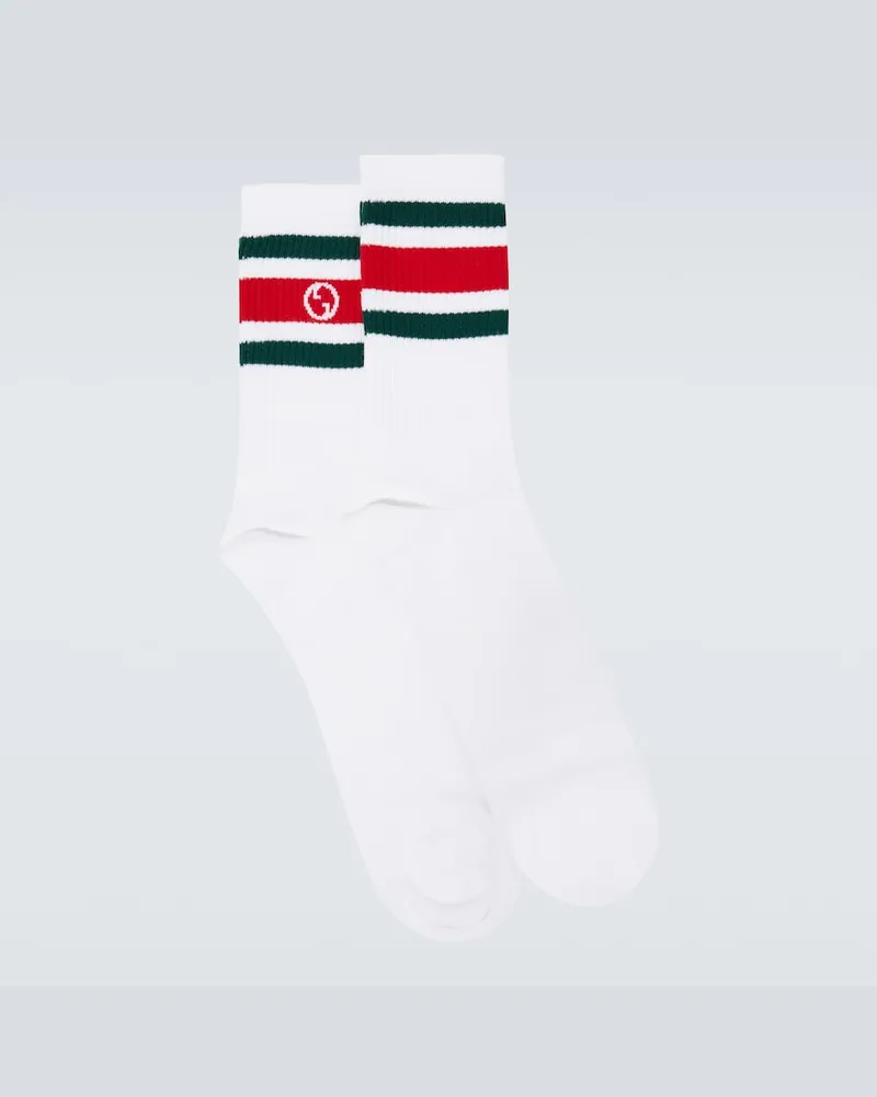 Gucci Socken Web Stripe Interlocking G Weiß