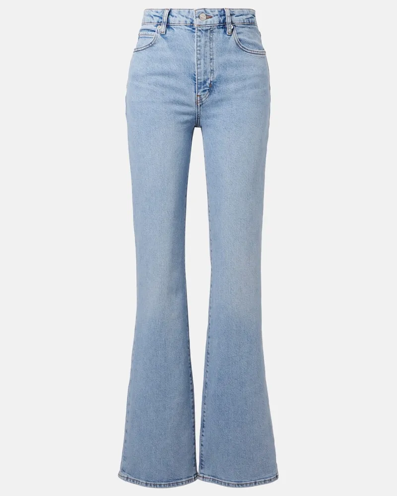 Frame Denim High-Rise Bootcut Jeans Arrow Blau