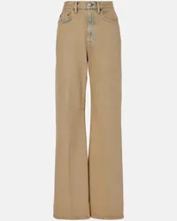 Acne Studios High-Rise Wide-Leg Jeans 2022F Beige