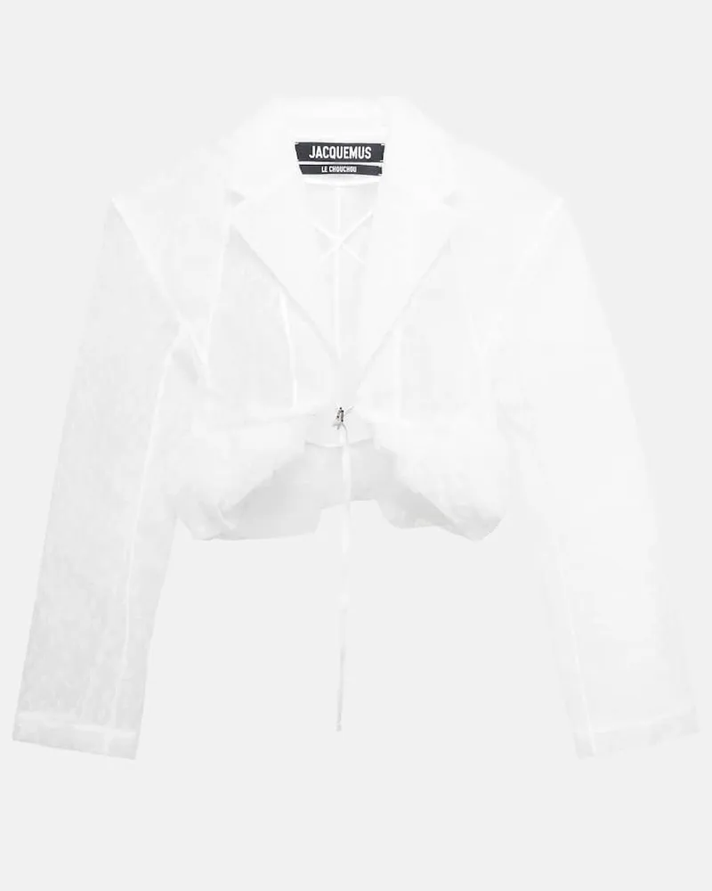 Jacquemus Jacke La Veste Dentelle aus Spitze Weiß
