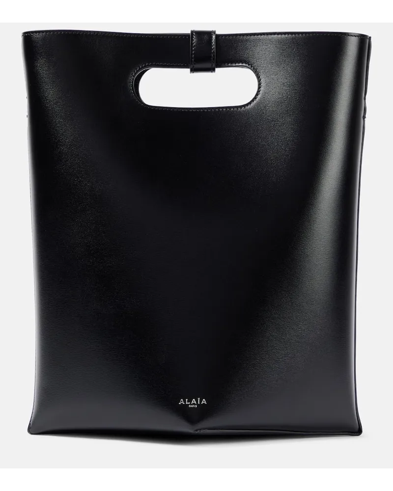 Alaïa Alaia Tote Folded aus Leder Schwarz