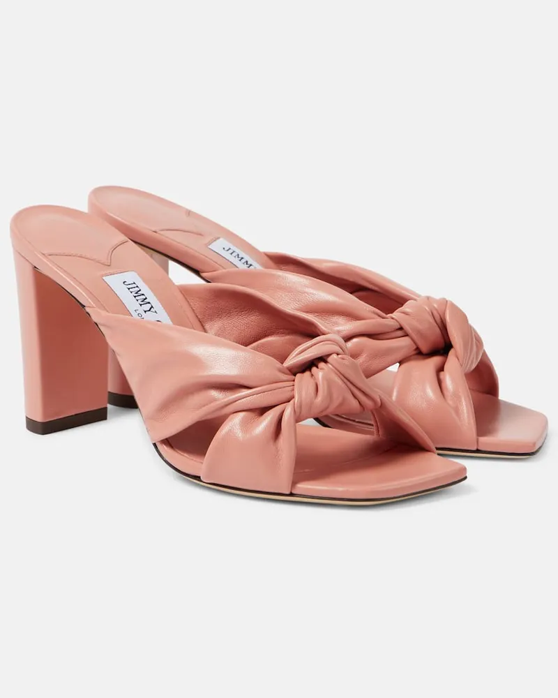Jimmy Choo Pantoletten Avenue 85 aus Leder Rosa