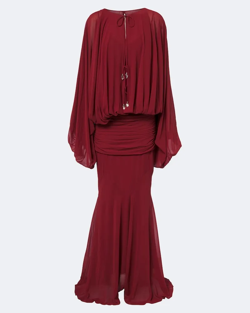 De La Vali Maxikleid Eulalia aus Chiffon Rot