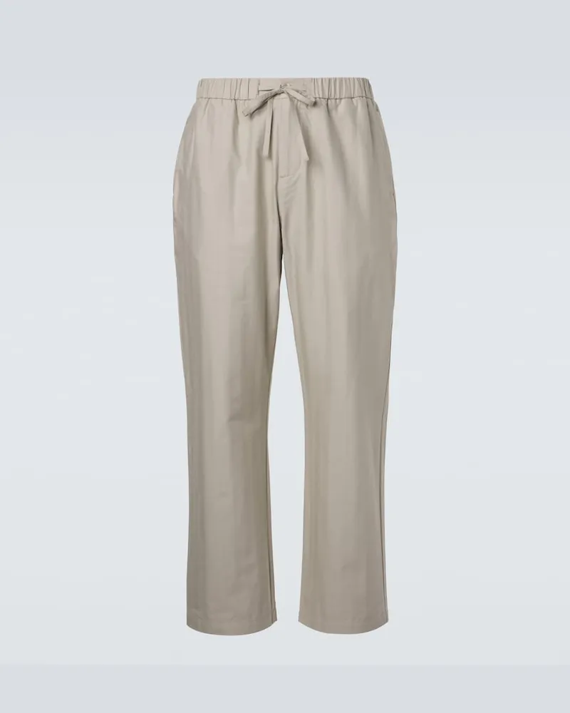 Frescobol Carioca Weite Hose Rocha aus Baumwoll-Twill Grün