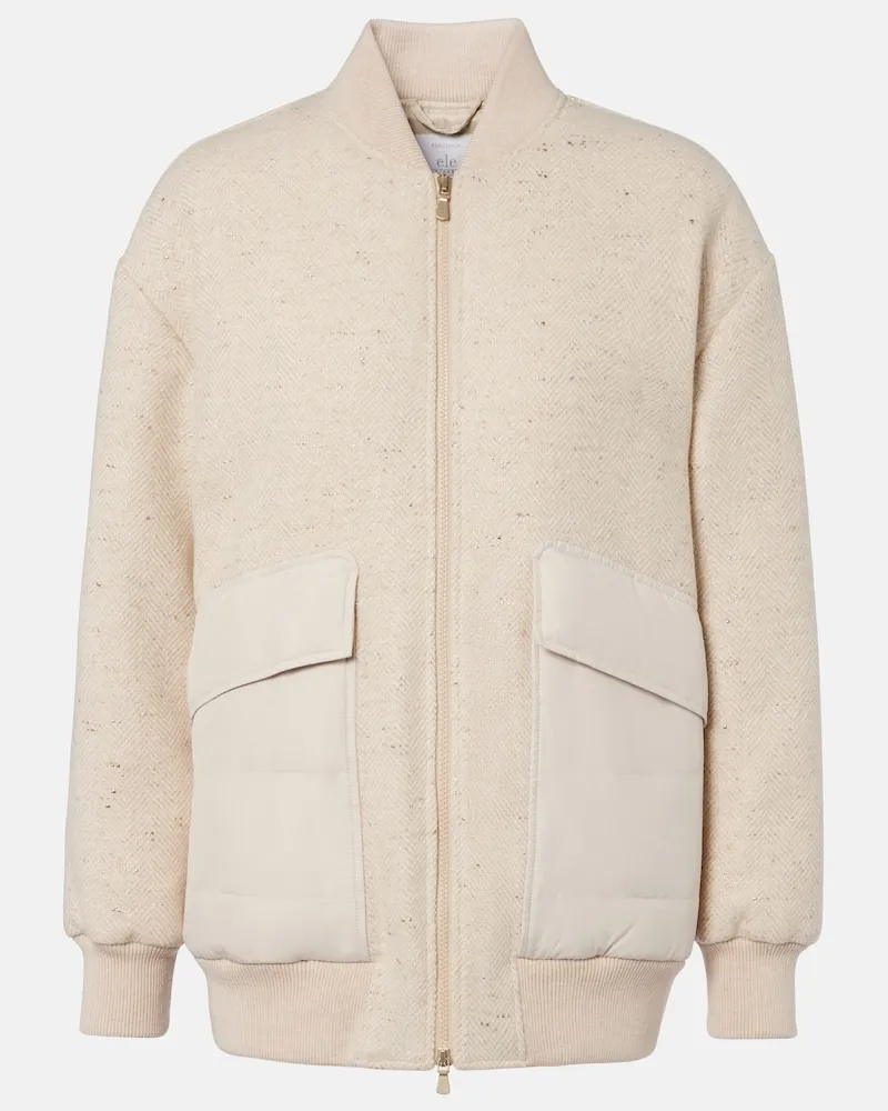 Eleventy Daunenjacke aus einem Wollgemisch Beige