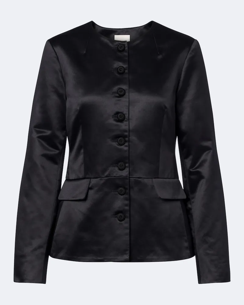 Posse Jacke Verity aus Satin Schwarz