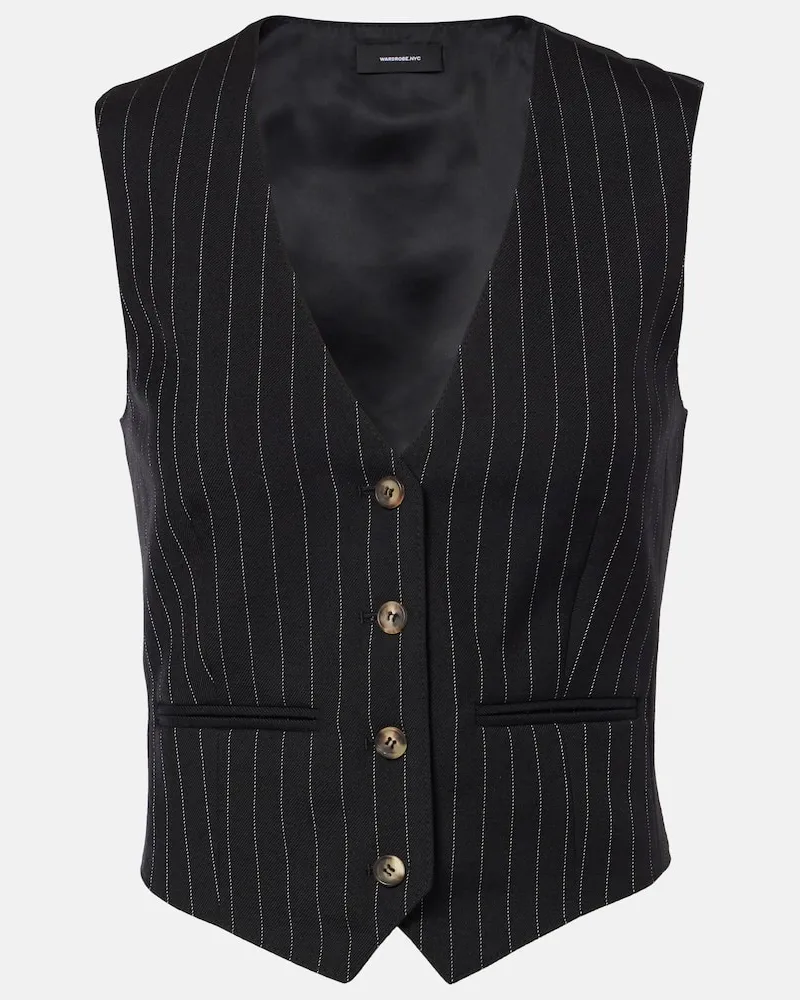 WARDROBE.NYC Weste aus Wolle Schwarz