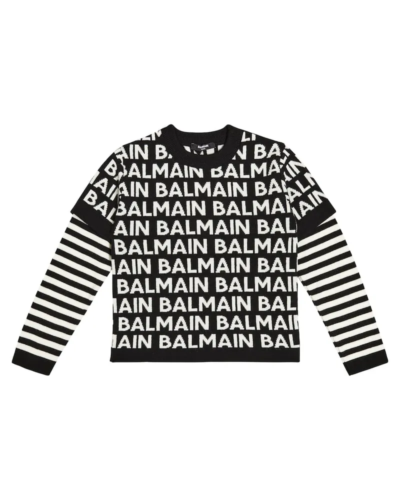 Balmain Pullover aus einem Wollgemisch Multicolor