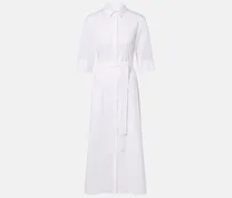 Hemdblusenkleid Cognac aus einem Baumwollgemisch