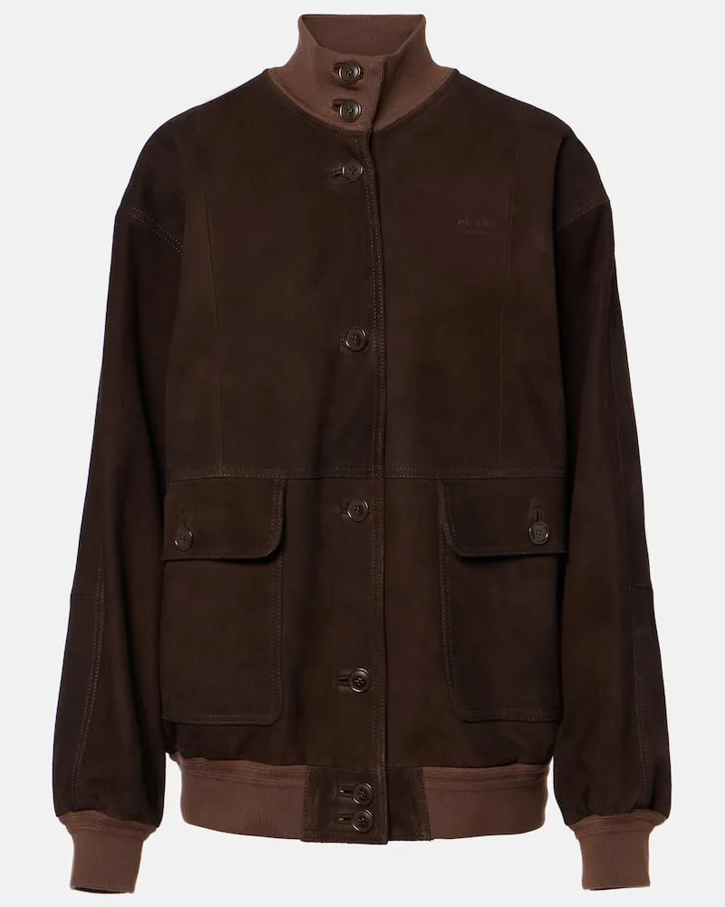 Prada Jacke aus Veloursleder Braun