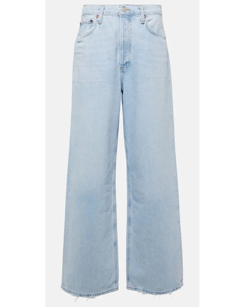 AGOLDE Wide-Leg Jeans Low Slung Baggy Blau