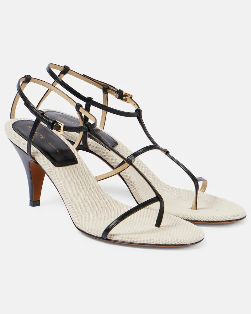 KHAITE Sandalen Jones aus Leder Schwarz