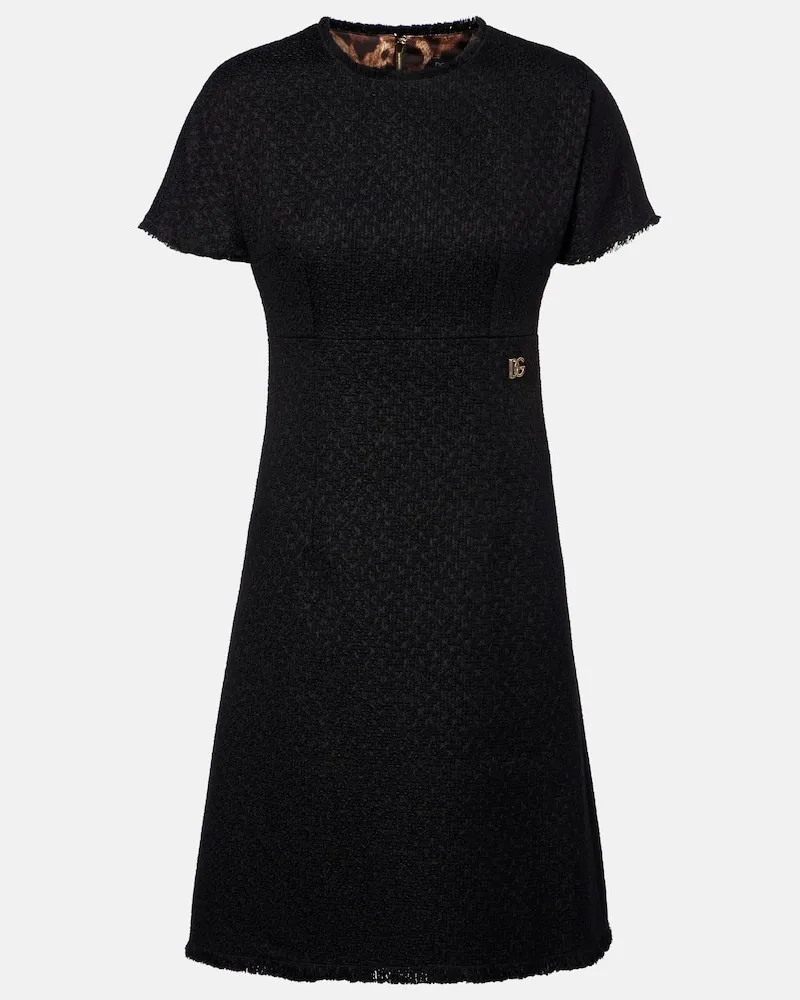 Dolce & Gabbana Minikleid aus einem Wollgemisch Schwarz