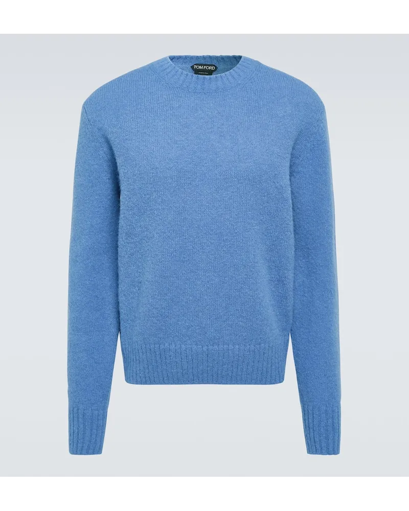 Tom Ford Pullover aus einem Alpakawollgemisch Blau