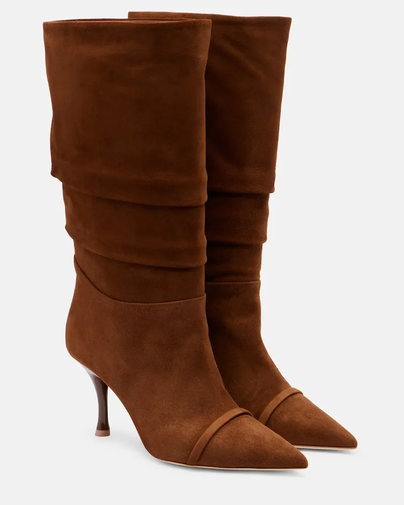 Malone Souliers Ankle Boots Isley 70 aus Veloursleder Braun