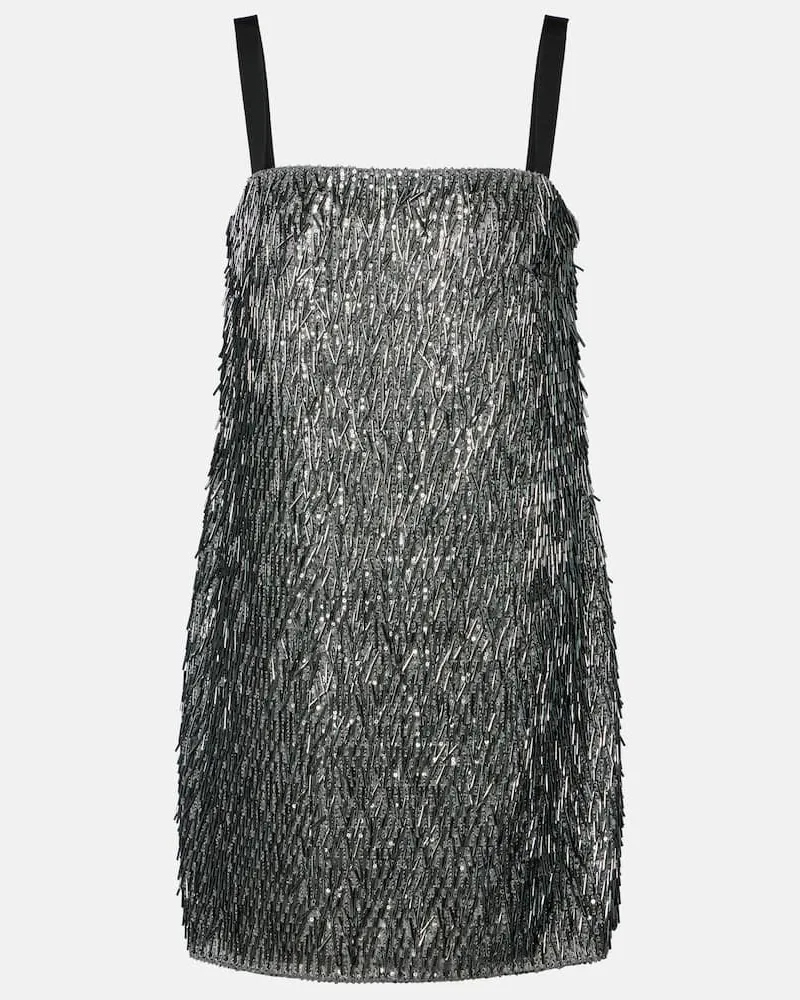 Dolce & Gabbana Verziertes Minikleid Silber