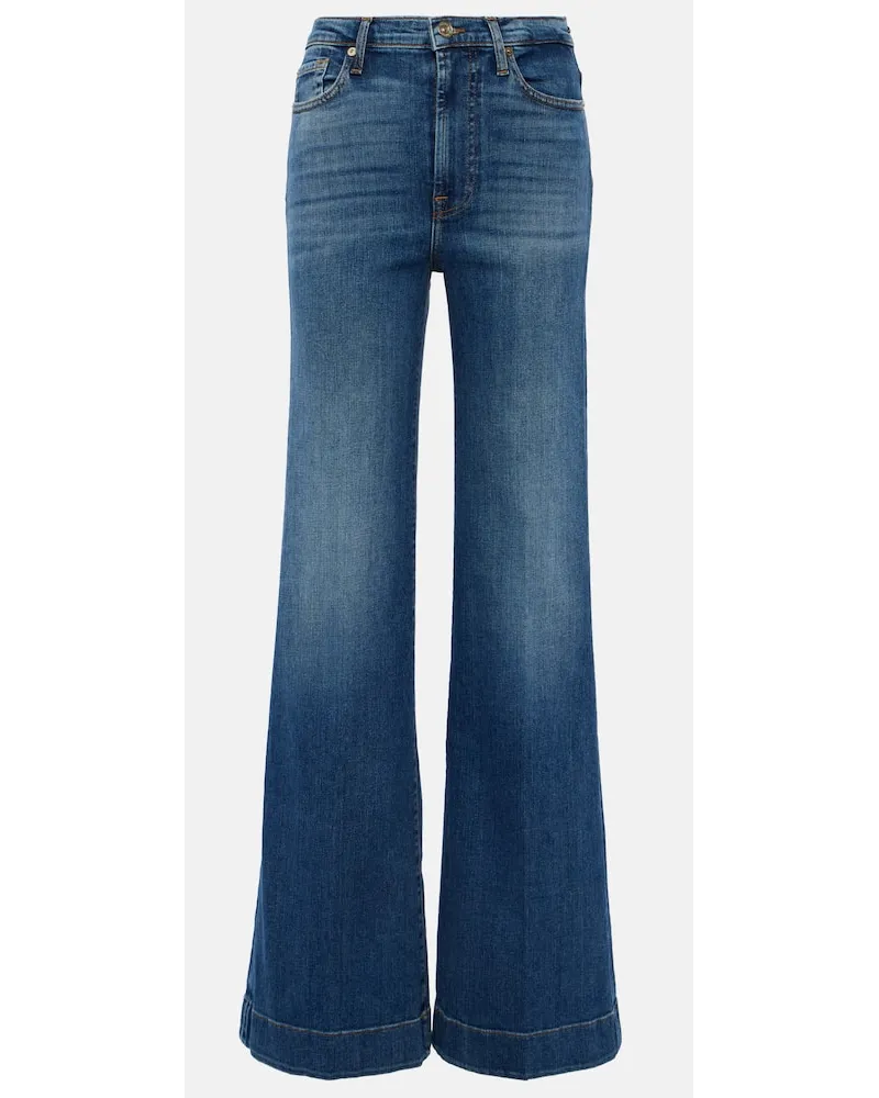7 for all mankind High-Rise Flared Jeans Modern Dojo Blau