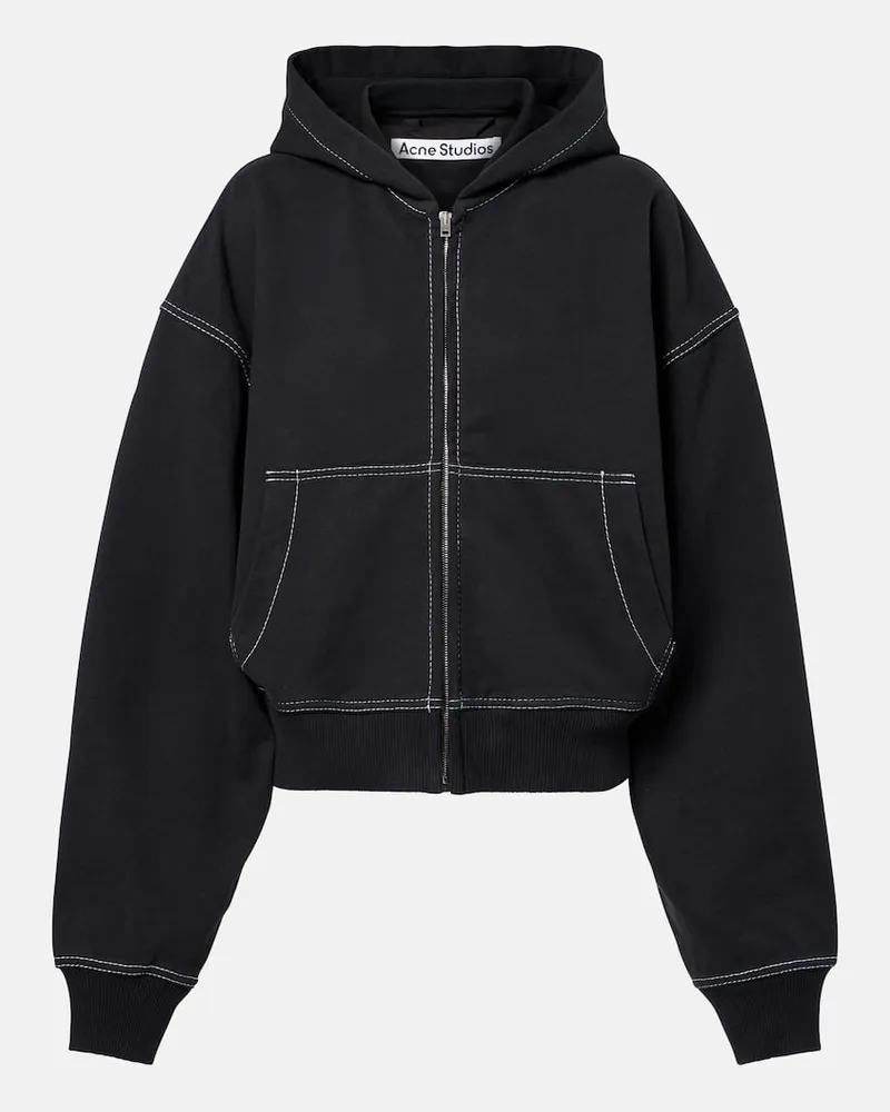 Acne Studios Kapuzenjacke aus Baumwolle Schwarz
