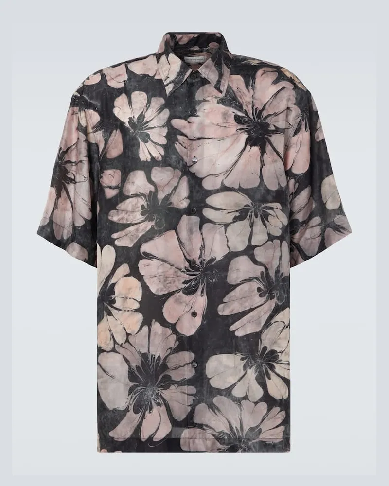 Dries van Noten Bedrucktes Hemd aus Seide Multicolor