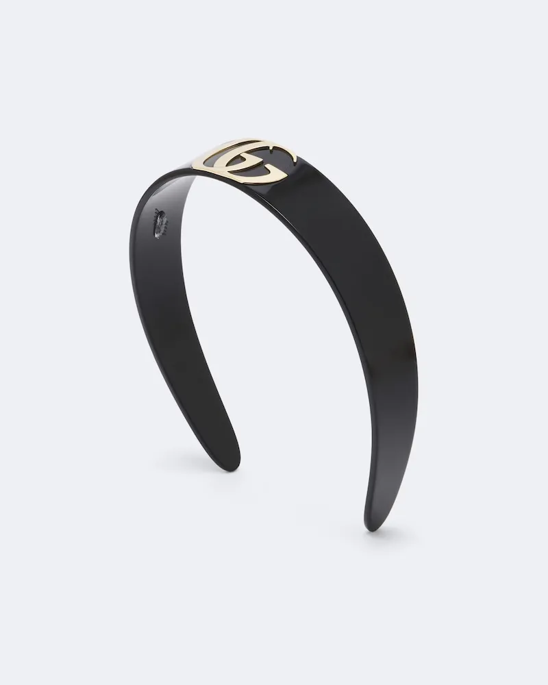 Gucci Haarreif Double G Schwarz