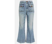 Cropped Flared Jeans Raie