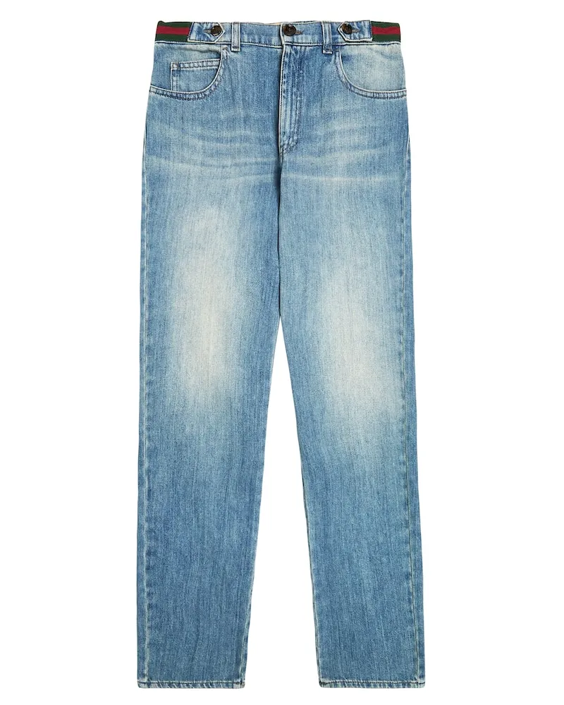 Gucci Jeans Web Stripe Blau