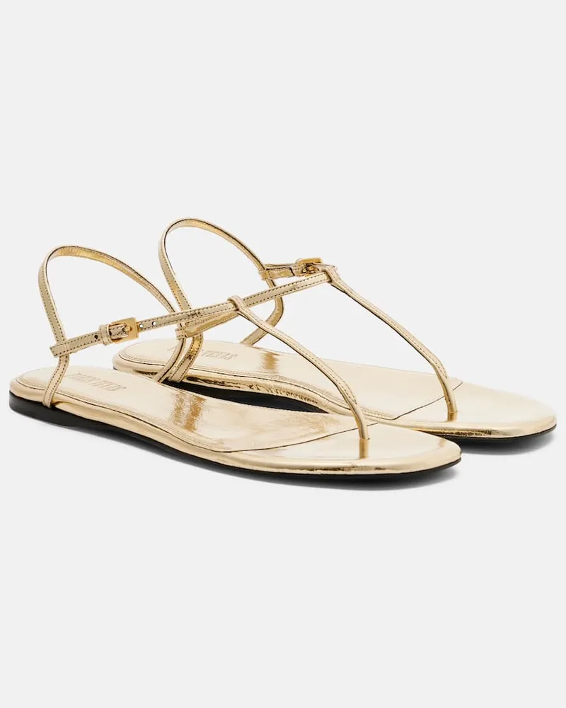 Paris Texas Sandalen Montecarlo aus Metallic-Leder Gold