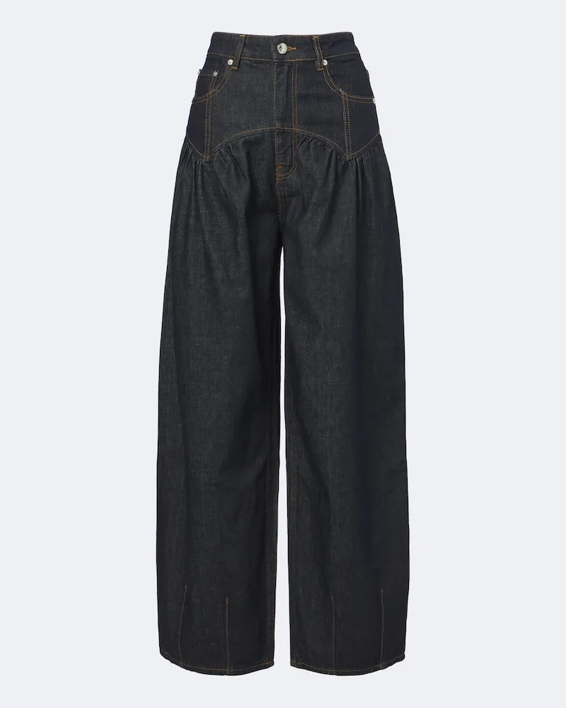 Ganni Barrel Jeans Blau