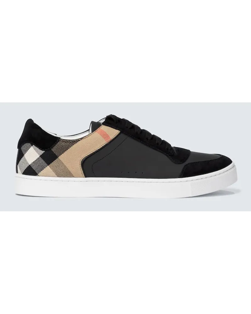 Burberry Sneakers Reeth mit Veloursleder Schwarz