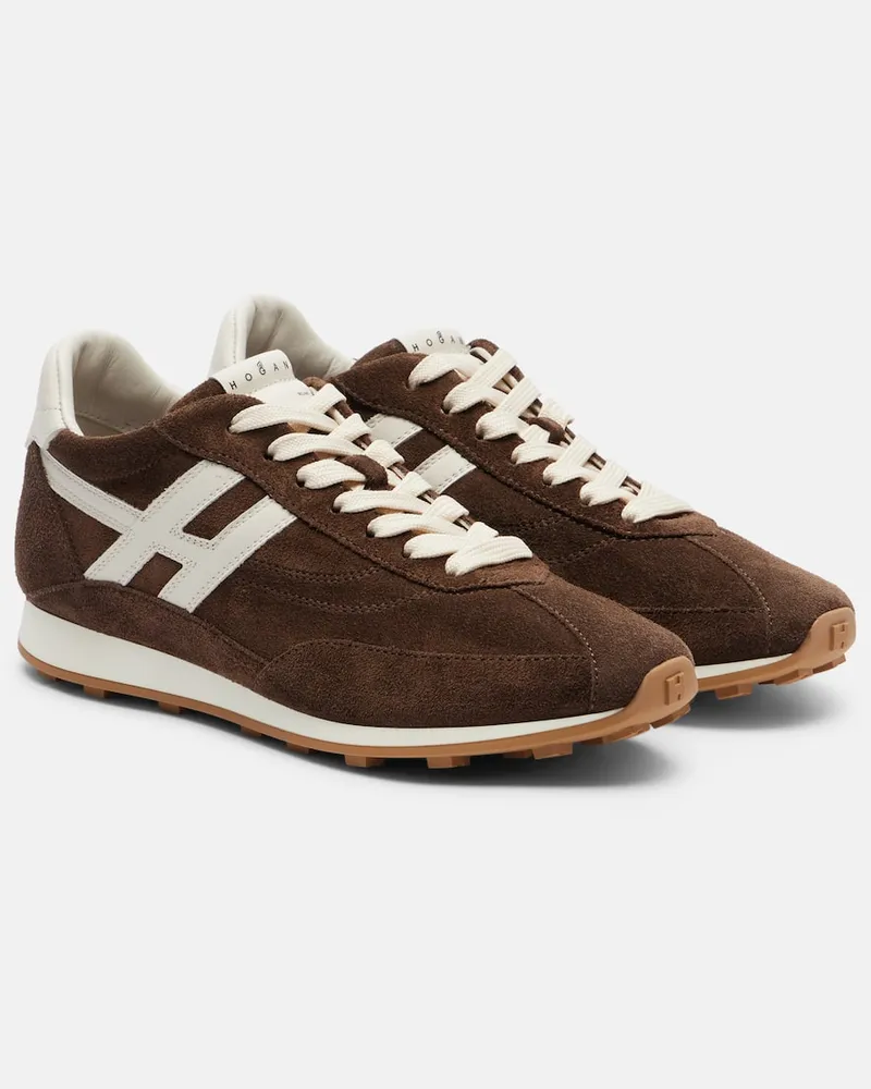 Hogan Sneakers H699 aus Veloursleder Braun
