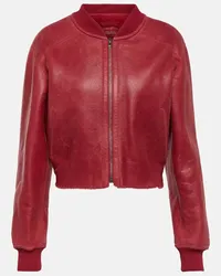 Isabel Marant Lederjacke Olina mit Shearling Rot